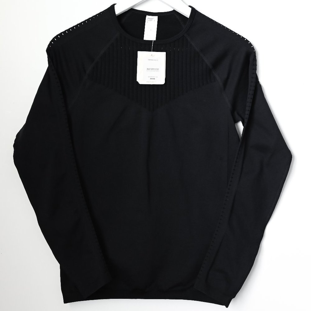 FABLETICS Black Long Sleeve Sync Seamless Stretchy Athletic Top - Sz Small - NWT